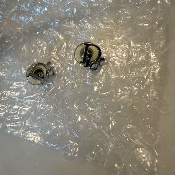 Dior Silver and Gold Circular Earrings - Picture 1 of 1